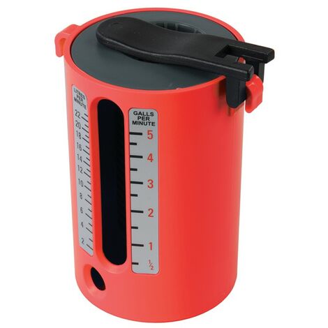 Débitmètre, rouge - 2,5 - 22 L / 0,5 - 5 gallons