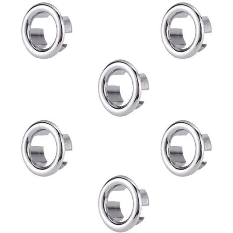 Débordement D'Évier Anneau, 6 Pcs Anneau de Débordement d’Évier Couvercle de Trop-Plein, Anneaux de Débordement d'Évier, pour Bain, Cuisine, Évier