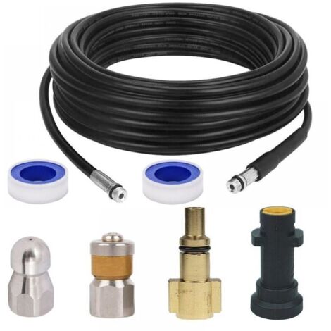 Déboucheur Canalisation - 20 m - Pour Nettoyeurs Haute Pression - Compatible K2 à K7 HD HDS - 180 Bar - 60 °C - 1 Pièce