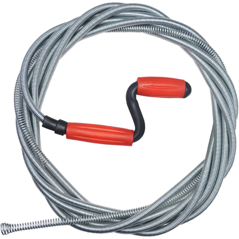 Roleader - Deboucheur Canalisation Professionnel, 5m x 9mm Spirale Déboucheur wc avec Manivelle, Sonde de Debouchage pour wc Evier Canalisation