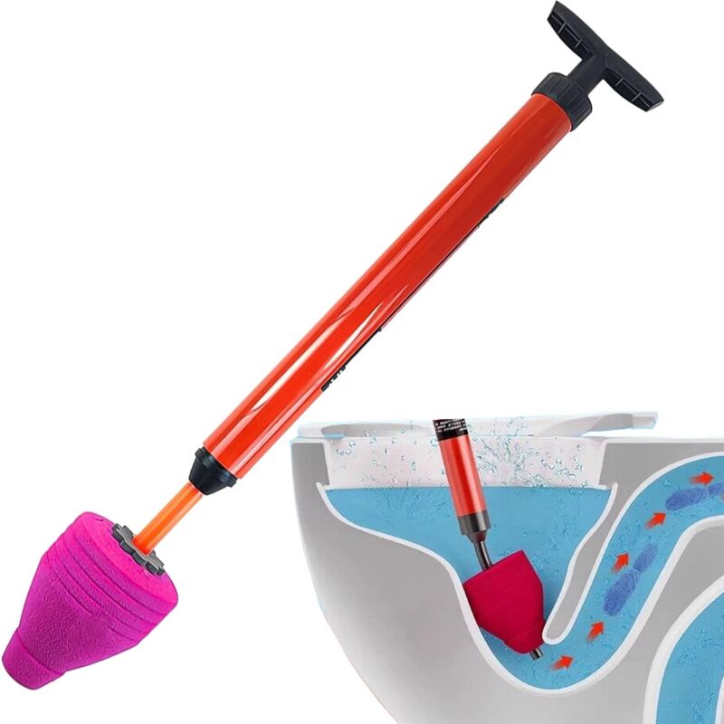 Deboucheur Canalisation WC Haute Pression, Ventouse Deboucheur WC Air Comprime, Pompe Deboucheur Canalisation Professionnel, Déboucheur de Toilettes,