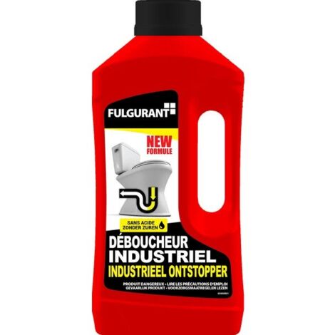Déboucheur chimique pour canalisation de WC industriel sans acide – 1 L – Débouchage rapide et efficace – Fabriqué en Belgique