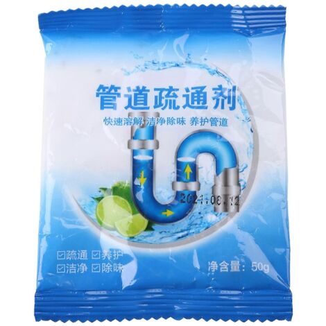 Déboucheur de canalisations 50 g, nettoyant pour évier de cuisine, toilettes et salle de bain, désodorisant