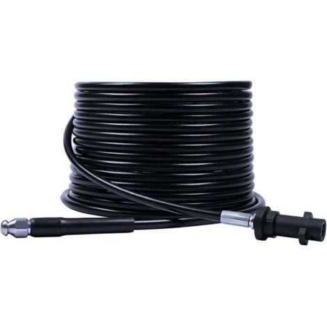 Déboucheur de canalisations pour Nettoyeur Haute Pression Kärcher，Sonde de débouchage pour Kärcher K2 K3 K4 K5 K7 Series，Kärcher Débouche canalisations 220 Bar 10 m Noir