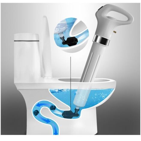 Déboucheur de Toilettes, Déboucheur de Canalisation WC à Haute Pression avec Baromètre, Débloqueur de Piston de Toilette, Débouchage pour Toilette, Évier, Baignoire - RWDéboucheur de canalisation