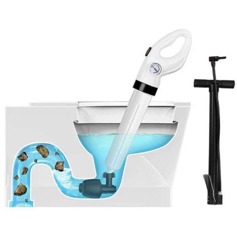 Déboucheur de Toilettes, Déboucheur de Canalisation WC à Haute Pression avec Baromètre, Débloqueur de Piston de Toilette, Débouchage (SKU Produit : 93967648 SKU Offre : 1116liu03)
