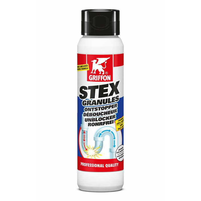 Déboucheur stex microbille 600g pour évier, lavabo, douche, baignoire