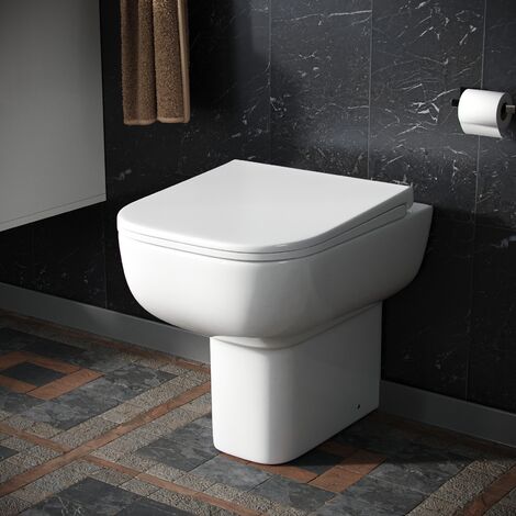 Debra Modern Back To Wall Toilet Pan & Soft Close Seat