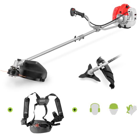 Debroussailleuse 2-1 moteur 65cc Tete de fils, lame 3 dents et Harnais -GREENCUT