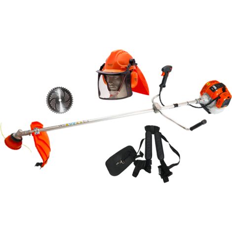 Débroussailleuse à essence 48cc 28mm + Casque + Disque