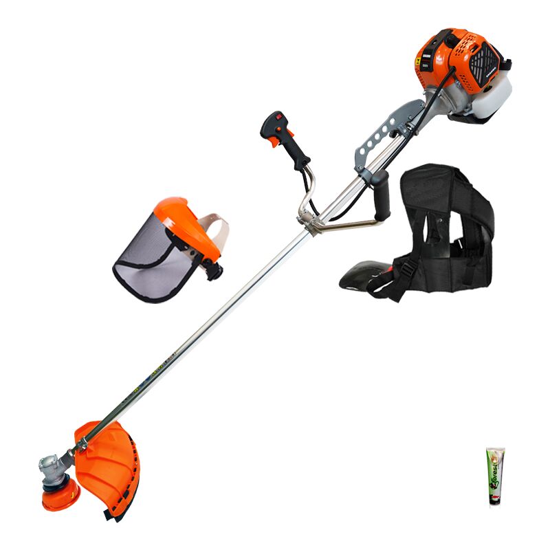 Sakawa - Débroussailleuse à essence 58cc Guidon de 32mm + Visière + Harnais Pro + Huile