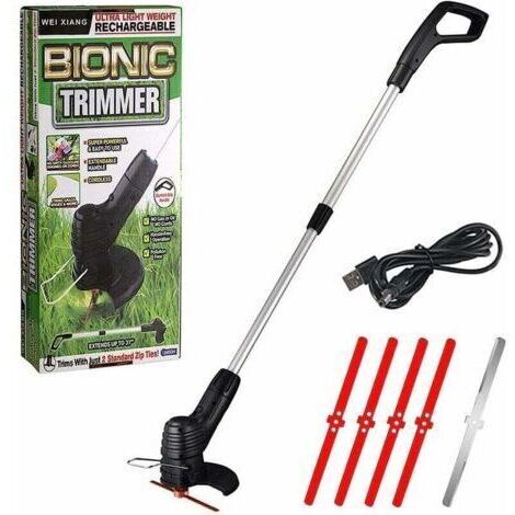 Débroussailleuse Électrique sans Fil,Coupe Bordure sans Fil avec Lame,Outillage de Jardin Motorisé,Coupe Gazon Batterie dans Jardin,avec Un Poteautélescopique,pour Pelouses La Coupe De Jardin