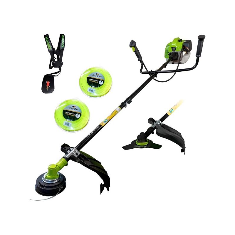 Débroussailleuse Professionnelle à Essence 52cc 2cv Barre Démontable Kapotha inclut 2 fils de Nylon offerts