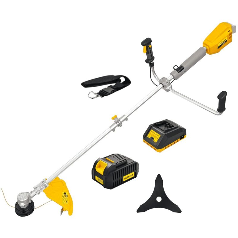 NEMURA D&eacute;broussailleuse sur batterie  40V - L: 43cm + Fil + Lame + Batterie 4Ah + Chargeur Rapide