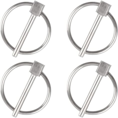 Debuns – Goupille de sécurité ronde 4PCS en acier inoxydable 304 – Longueur 25mm – Pour remorque et applications de verrouillage