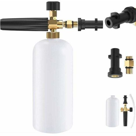 Debuns – Lance à mousse haute pression réglable 1L – Compatible Karcher K2/K3/K4/K5/K6/K7 – Buse antirouille pour mousse riche - MOTO 1 L