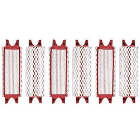 Debuns – Lot de 6 têtes de balai plates en microfibre – Compatibles Vileda UltraMax – Lavables en machine – Nettoyage sols durs efficace