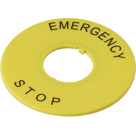 DECA A2AV-27 Bezeichnungsschild Aufdruck-Motiv: EMERGENCY STOP Gelb 1 St.