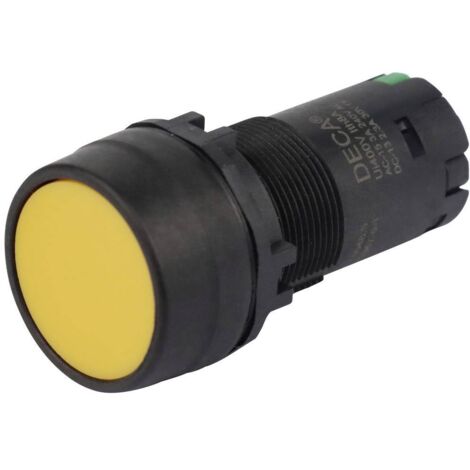 DECA CP2B-M1E10Y Interrupteur à pression 400 V 8 A jaune à rappel (L x l x H) 29.9 x 20.5 x 55.5 mm 1 pc(s)