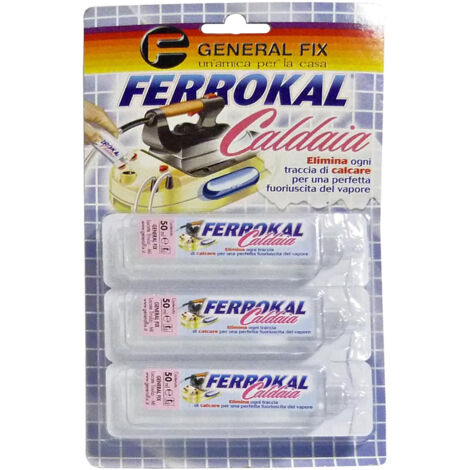 Decalcificante caldaie ferri da stiro 'ferrokal caldaia' 3 flaconi da 20 ml GENERAL FIX