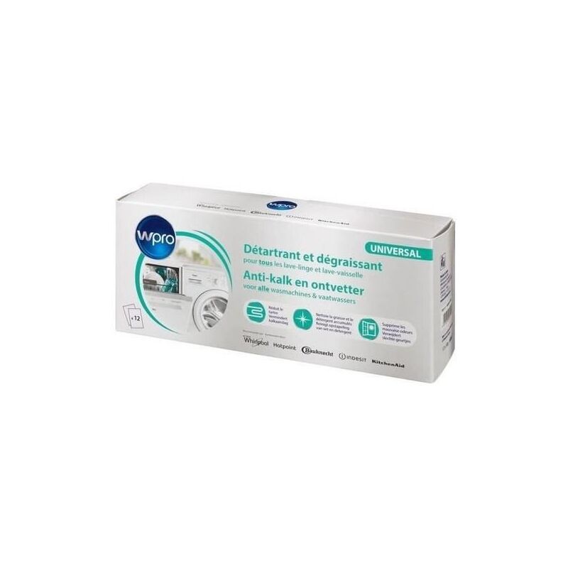 Whirlpool Disincrostante sgrassante 12 Sacchetti Lavatrice Wpro 295...