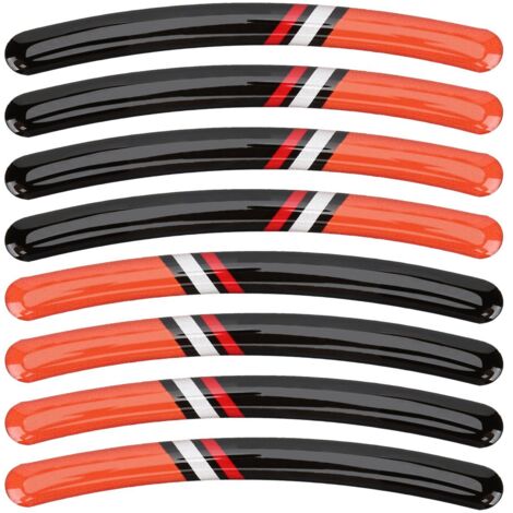 Decals de Bord de Roue pour Kawasaki Racing Car - Stickers Réfléchissants Époxy Waterproof 8PCS (12cm)