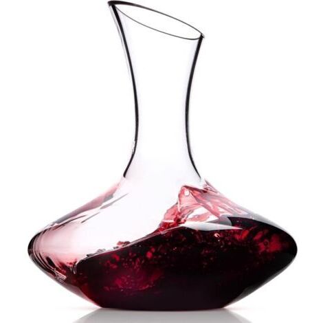 Décanteur 1700ml en Cristal Soufflé à la Main - Joli Verre à Décanter le Vin - Carafes & Accessoires de Tables pour Amateurs de Bon Vin