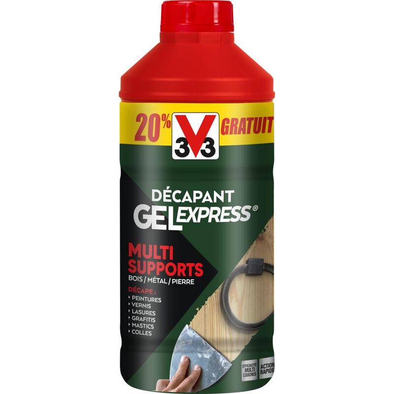 Décapant gel express® Multi-supports V33 1L + 20%