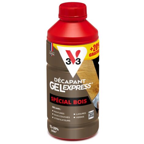 Décapant gel express® Spécial bois V33 1L + 20%