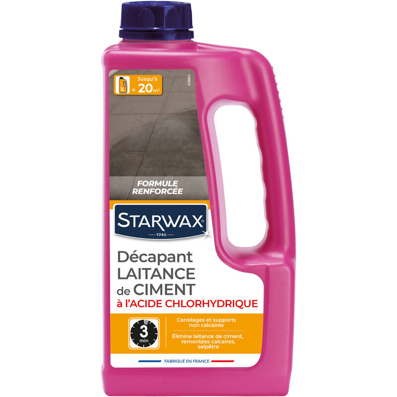 Starwax - Décapant laitance de ciment pour carrelages 1L