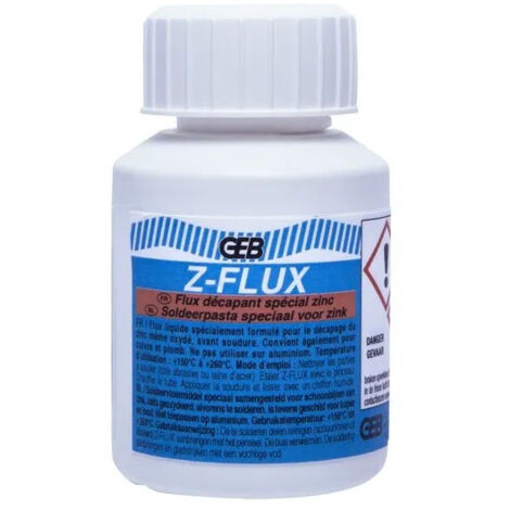 Décapant liquide Z FLUX - 80 mL - flacon avec bouchon pinceau - GEB