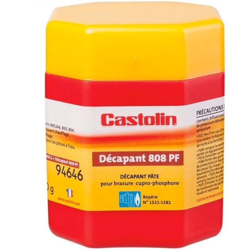 Castolin - Décapant 808 pf atg n°1521 brasage CuP métaux cuivreux-200g