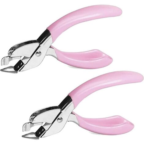 Décapants D'agrafes 2 Pièces Dédié Dégrafeur Outil avec Poignée Antidérapante Ôte-agrafes pour Famille L'école Bureau Utilisation Poids Léger Portable Outil D'extraction D'agrafes,SEMAket,rose
