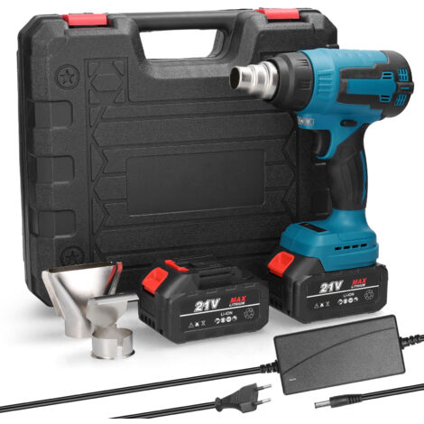 Decapeur Thermique 1300W Design Compact Pistolet à Air Chaud Robuste Contrôle de Température Variable 50-600℃ avec 3 Buses pour Travaux Manuels, Film Vinyle -B