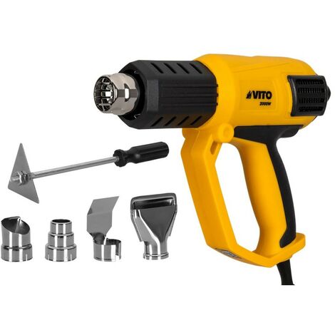 Décapeur thermique 2000W 450° et 600° C Mallette 5 accessoires VITO