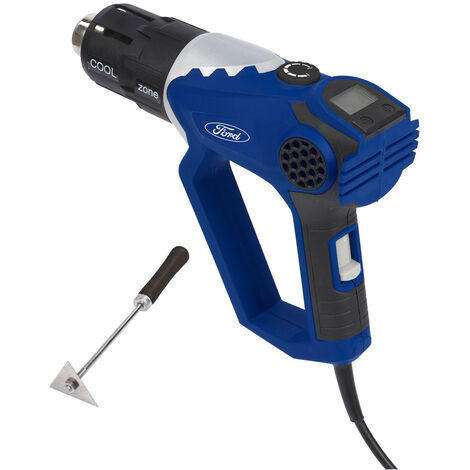 Décapeur thermique 2000W – Débit d'air 350-550 l/min – Température 60-600 °C – Écran digital rétro-éclairé – Ford