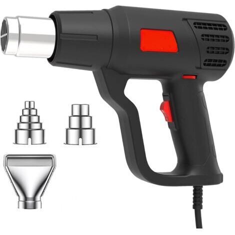 Décapeurs Thermiques 2000W Pistolet à Air Chaud 60℃600℃ Contrôle de Température Sans Paliers + 2 Débit d'air Protection Contre Les Surcharges Adapté au Chauffage, Au Dégivrage et à La Souduredengyank