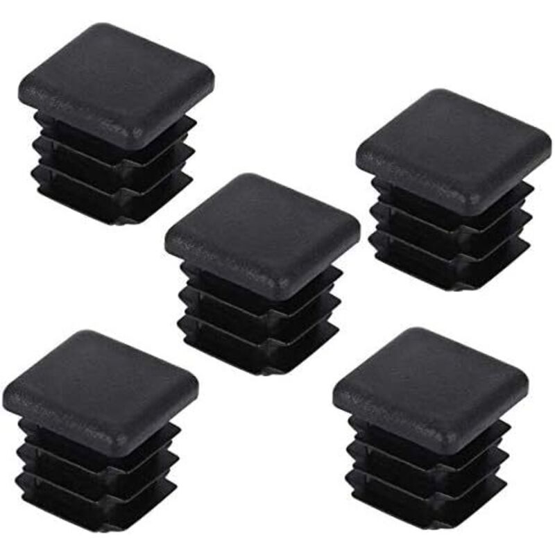 Decareta 20 pcs Bouchon pour Pied de Chaisse,Bouchon pour Tuyau Carré, Capuchon pour Poteau Carré en Plastique pour Pieds de Meuble Trampoline