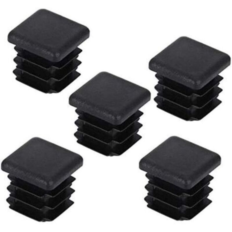 DECARETA 20 pcs Bouchon pour Pied de Chaisse,Bouchon pour Tuyau Carré, Capuchon pour Poteau Carré en Plastique pour Pieds de Meuble Trampoline