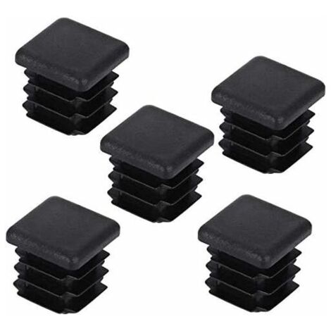 DECARETA 20 Pezzi Tappo per Gamba della Sedia, Tappo per Tubo Quadrato, Tappo per Palo Quadrato in Plastica per Gambe di Mobili Trampolino Armadietto Scaffale Sedia, 25 25mm
