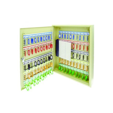 Decayeux – Armoire à clés pour 100 clés en tôle d'acier 12/10ème – Finition galet – Fixation murale – 486110