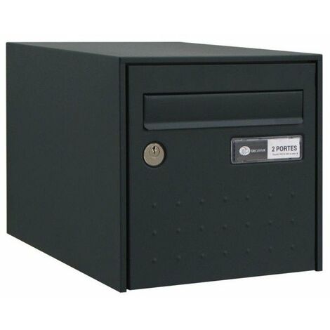 Decayeux – Boîte aux lettres Steelbox SF noire – Acier galvanisé – Serrure de sécurité – Installation murale simple – Grande capacité pour petits colis