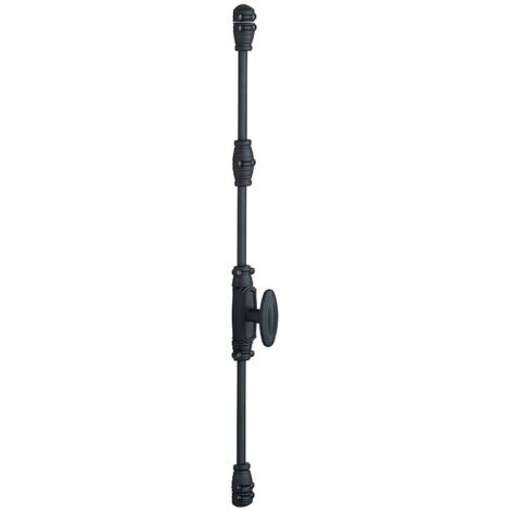 Decayeux – Crémone en applique en fonte noir pour menuiserie bois – Largeur 33mm – Compatible tringle 15,8x5mm – Design élégant avec bouton ovale - CRE 39 Z
