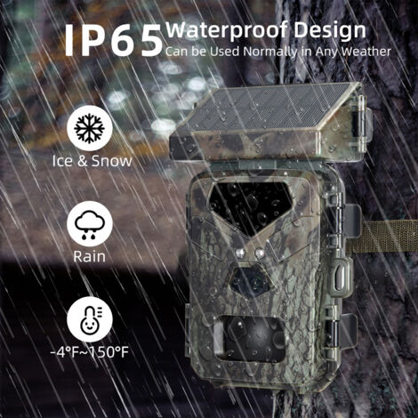 Decdeal 1080p Camera IP65 2,0 pouces sauvage avec un temps de déclenchement de 0,45 s pour l'extérieur