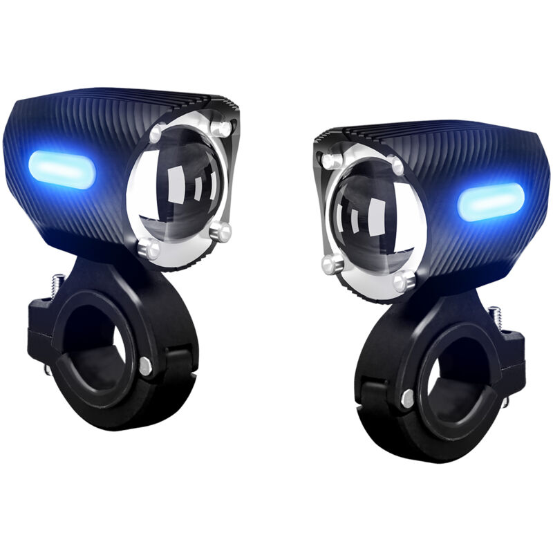 Decdeal 120W LED Motorcycle Fog Lights 18000lm IP67 IP67 SPOIRES AUXILIAIRE ALIFICATIONS AVEC avec des supports de montage pour camion de golf SUV