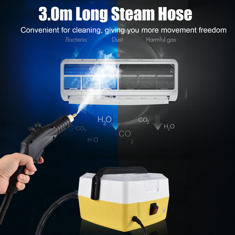 Decdeal 3000W Certes de vapeur manuels pour Utilisation à domicile 4L Capacité à haute température Chauffage rapide 5 bar Pression Nettoyer pour