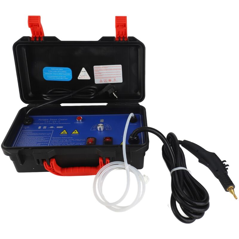 Decdeal 3000W Nettoyer à vapeur pressurisé Portable avec un portable avec la voix Broadcast 3 engrenages Réglable Cold Hot Water Mini lampe de poche