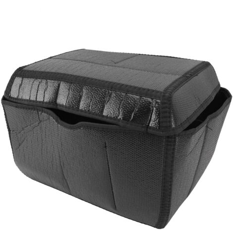 Decdeal 45L Motorcycle Top Box Douleur PU Cuir Trunk Case Bagage arrière Bouglage de protecteur intérieur Black Black