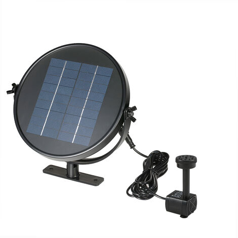 main image of "Decdeal 9V 2W Solar Panel Solar Powered Fountain Submersible Brushless Water Pump Kit for Bird Bath Pond Pull 190L/H 170cm Lift"