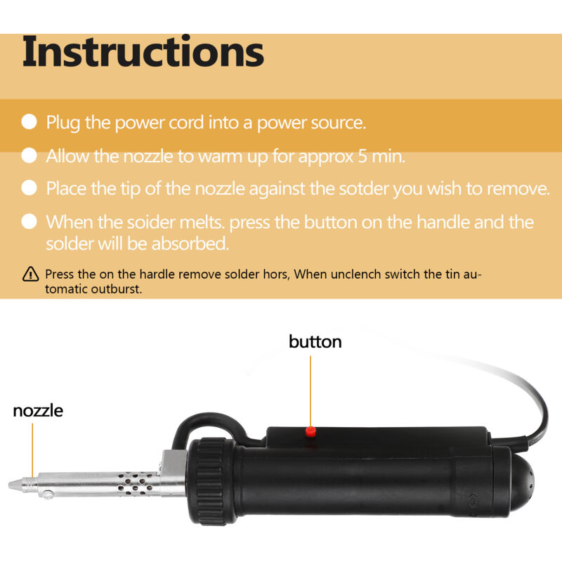 Image of Automatisch tragbares elektrisches Lötmittel Zinnsauger Vakuumlöt entfernen - Decdeal